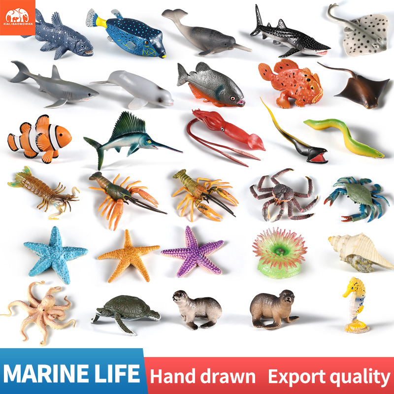 Marine Aquarium Aquascape - Sea Life Animal Action Figures Set