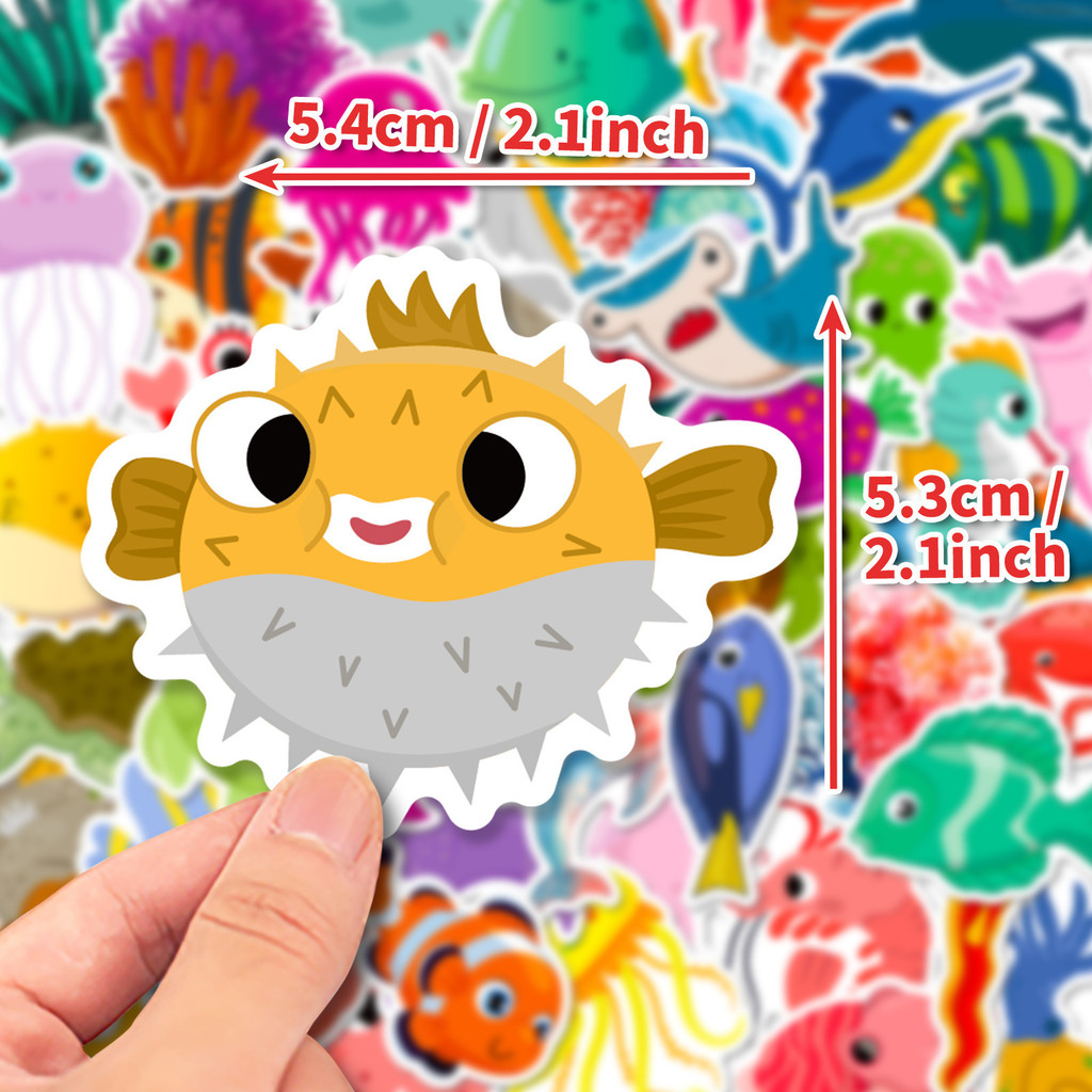 50 stuks zeelevenstickers - sc - Marine Aquarium Aquascape recensie en prijs