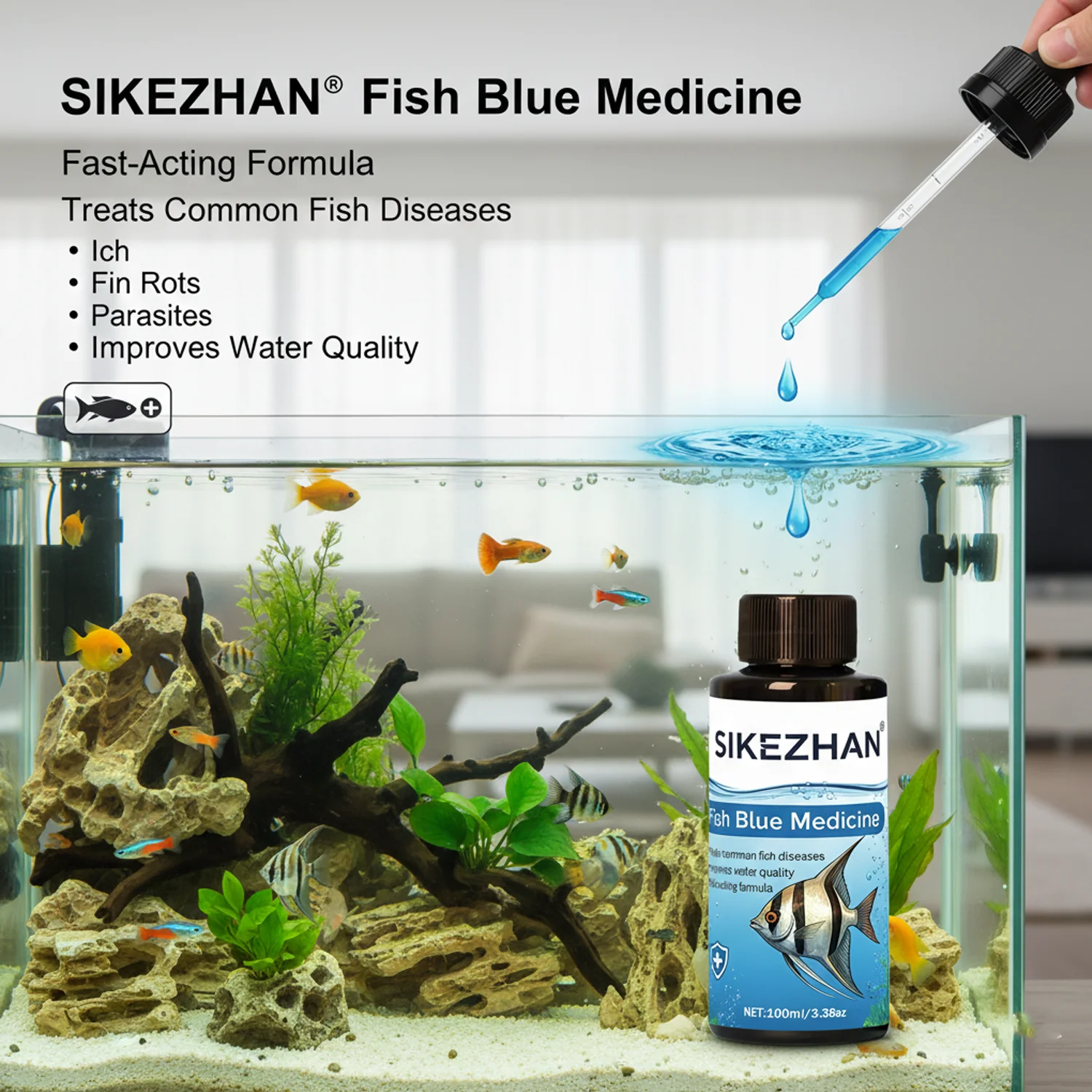 500ml Methyleen Blauwe Oplossi - Marine Aquarium Glass Cleaner recensie en prijs